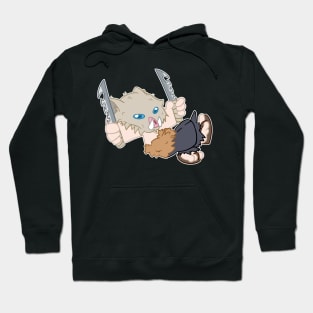 Chibi Demon Slayer inosuke Hoodie